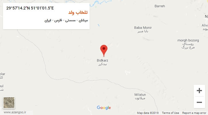روستای تلخاب ولد بر روی نقشه