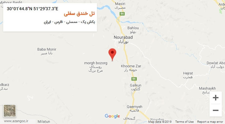 روستای تل خندق سفلی بر روی نقشه