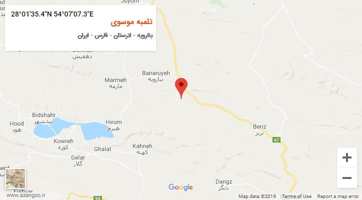 روستای تلمبه موسوی بر روی نقشه