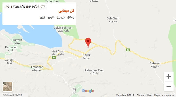 روستای تل مهتابی بر روی نقشه