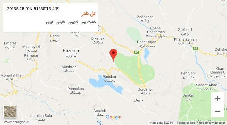 روستای تل نادر بر روی نقشه