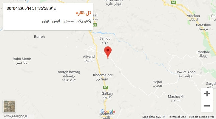 روستای تل نقاره بر روی نقشه