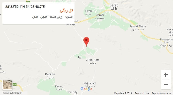 روستای تل ریگی بر روی نقشه