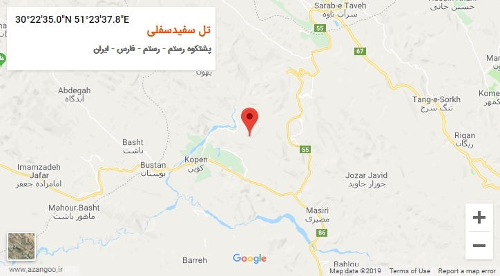 روستای تل سفیدسفلی بر روی نقشه