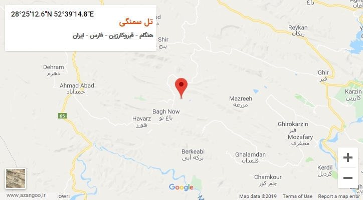 روستای تل سمنگی بر روی نقشه