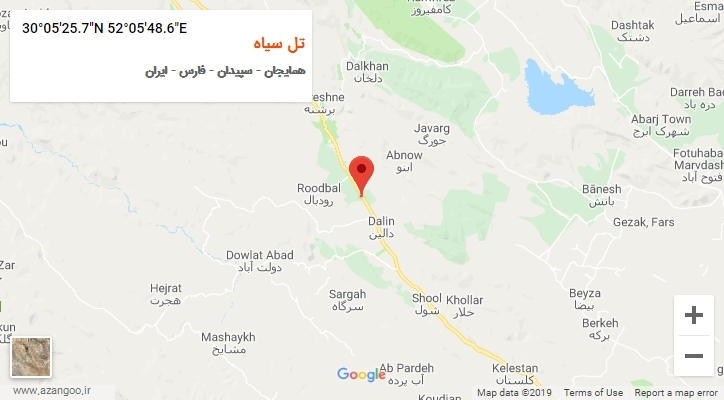 روستای تل سیاه بر روی نقشه