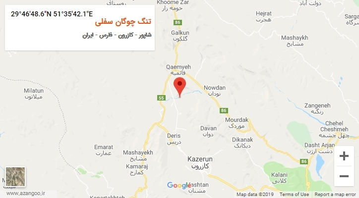روستای تنگ چوگان سفلی بر روی نقشه