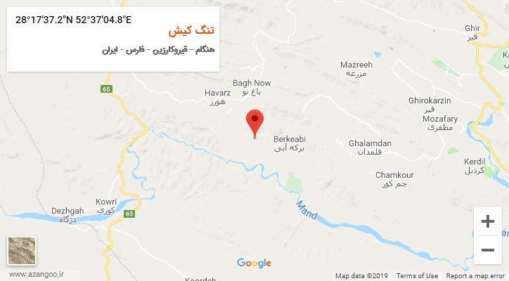 روستای تنگ کیش بر روی نقشه