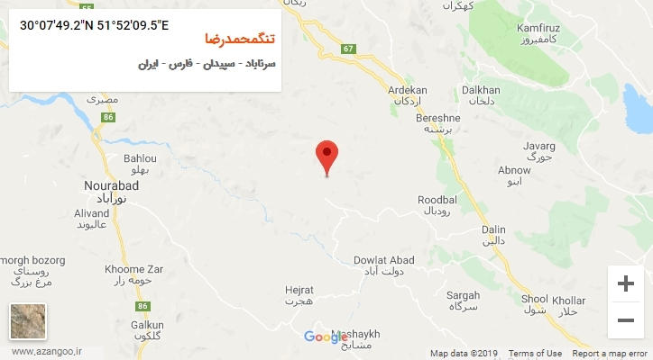 روستای تنگمحمدرضا بر روی نقشه