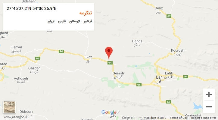 روستای تنگرمه بر روی نقشه