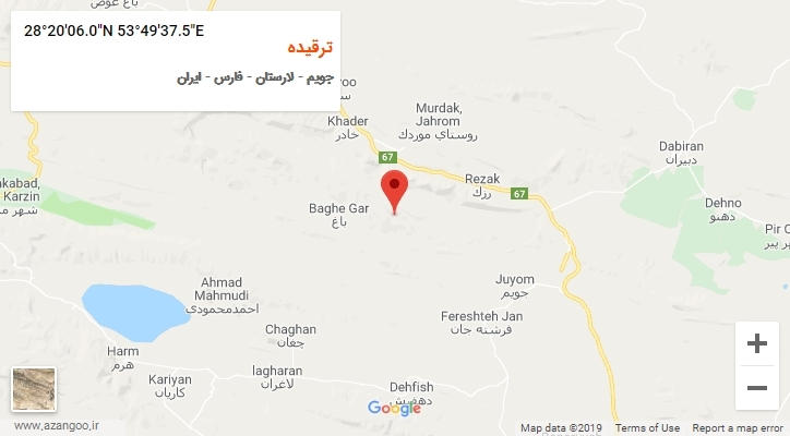 روستای ترقیده بر روی نقشه