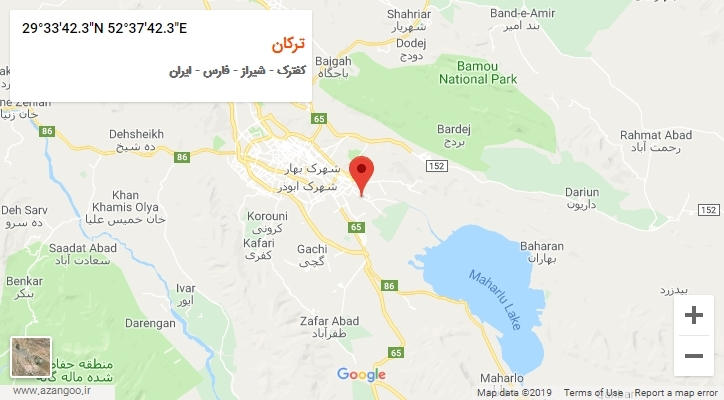 روستای ترکان بر روی نقشه