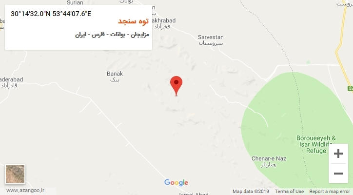 روستای توه سنجد بر روی نقشه