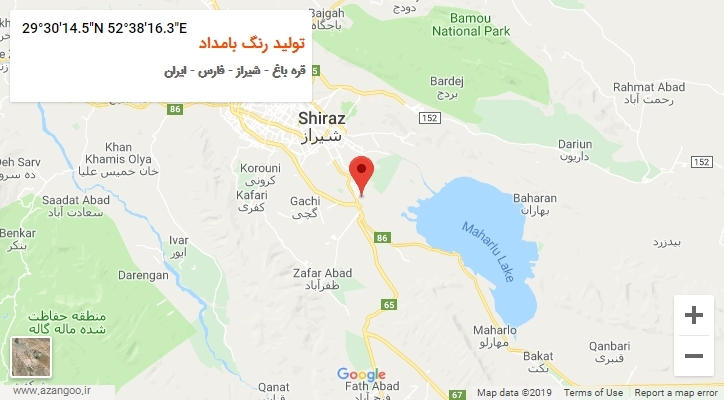 روستای تولید رنگ بامداد بر روی نقشه
