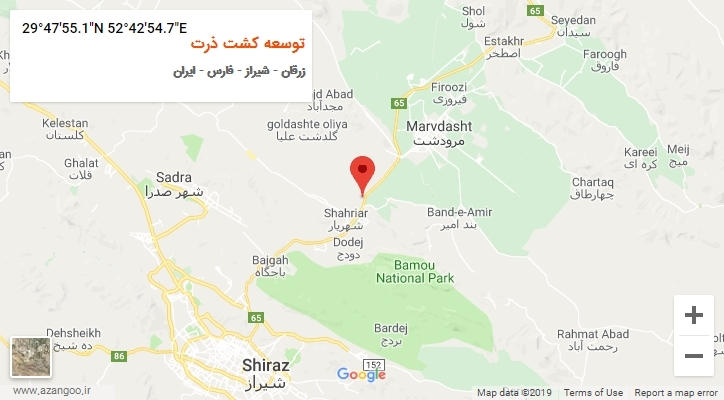 روستای توسعه کشت ذرت بر روی نقشه