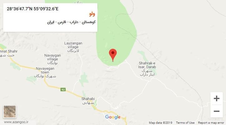 روستای ولو بر روی نقشه