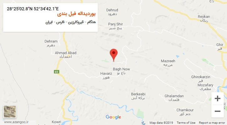 روستای یوردیداله فیل بندی بر روی نقشه