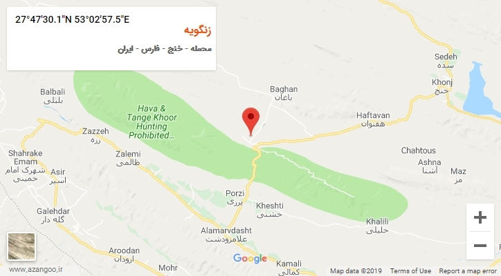 روستای زنگویه بر روی نقشه