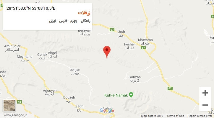 روستای زرقلات بر روی نقشه