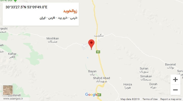 روستای زوالخوید بر روی نقشه