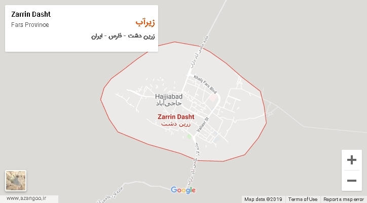 دهستان زیرآب بر روی نقشه