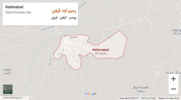 شهر رحیم آباد گیلان بر روی نقشه