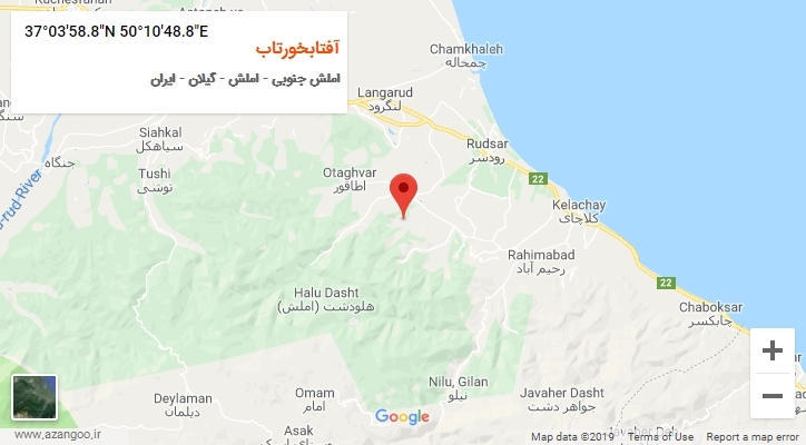 روستای آفتابخورتاب بر روی نقشه