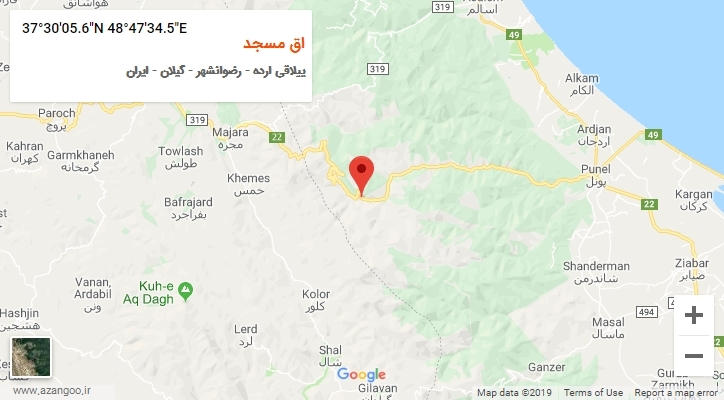 روستای اق مسجد بر روی نقشه