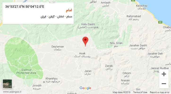 روستای امام بر روی نقشه