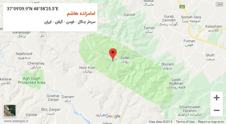 روستای امامزاده هاشم بر روی نقشه