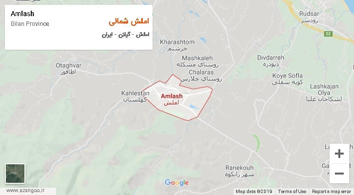 دهستان املش شمالی بر روی نقشه
