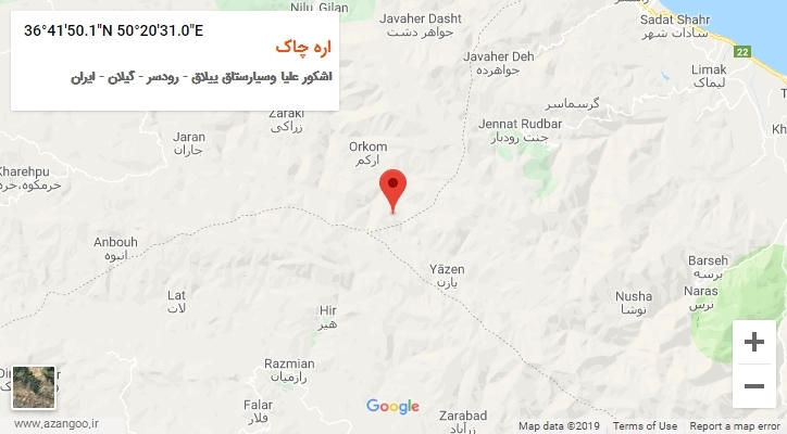 روستای اره چاک بر روی نقشه