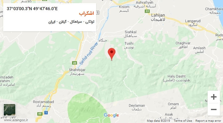 روستای اشکراب بر روی نقشه