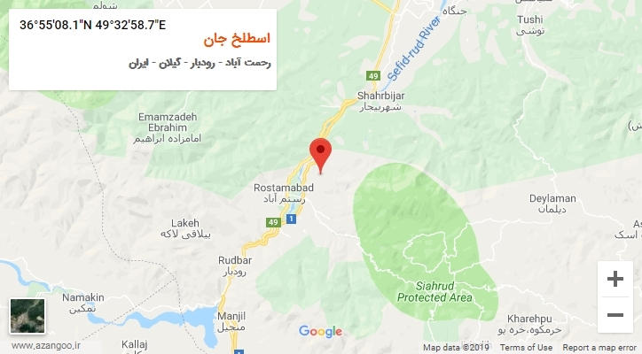 روستای اسطلخ جان بر روی نقشه