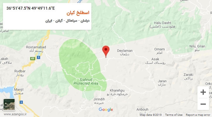 روستای اسطلخ کیان بر روی نقشه