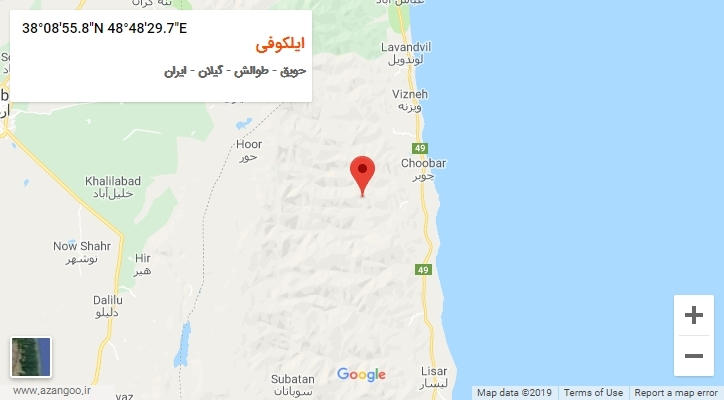 روستای ایلکوفی بر روی نقشه
