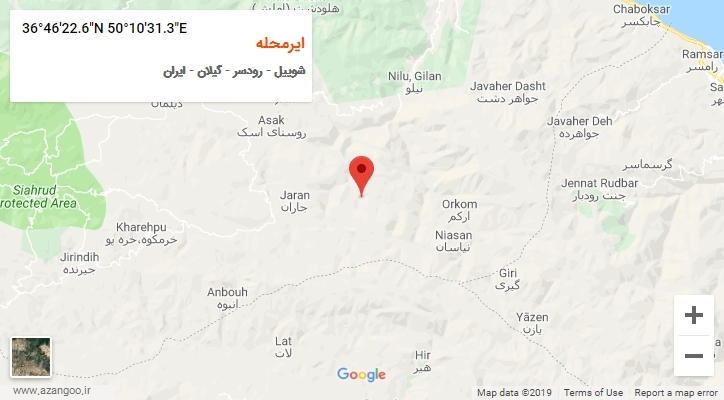 روستای ایرمحله بر روی نقشه