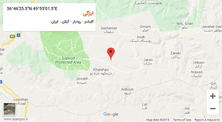 روستای ایژگی بر روی نقشه