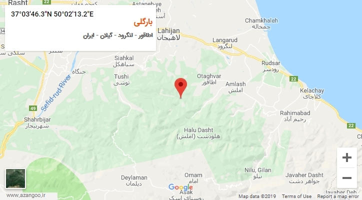 روستای بارگلی بر روی نقشه