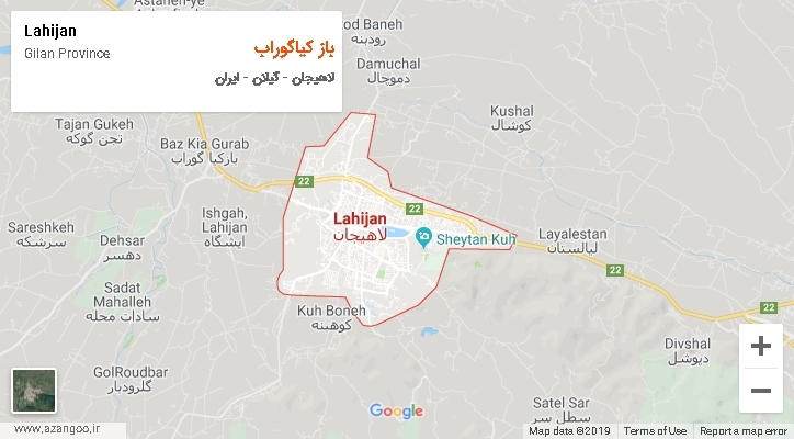 دهستان باز کیاگوراب بر روی نقشه