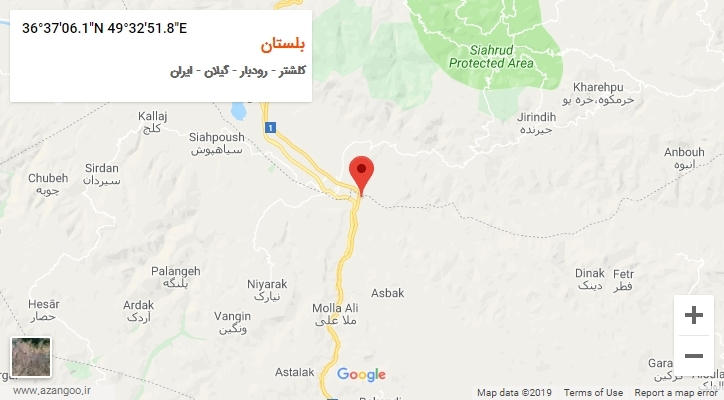 روستای بلستان بر روی نقشه