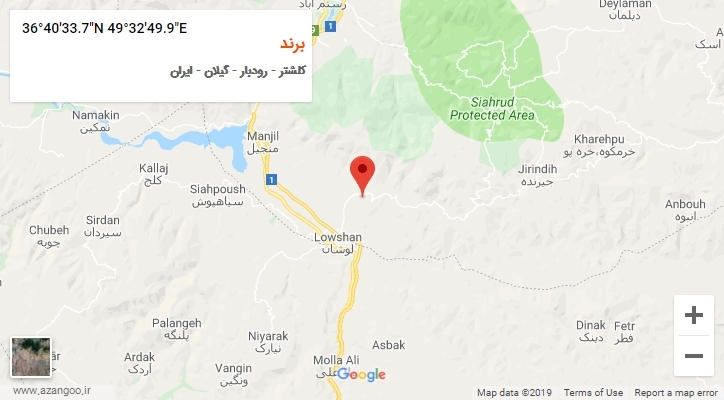 روستای برند بر روی نقشه