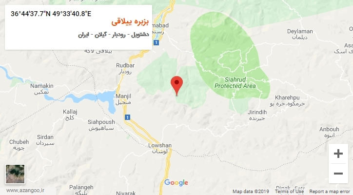 روستای بزبره ییلاقی بر روی نقشه