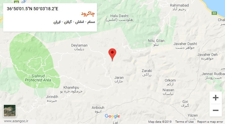 روستای چاکرود بر روی نقشه