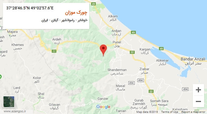 روستای چورک موزان بر روی نقشه