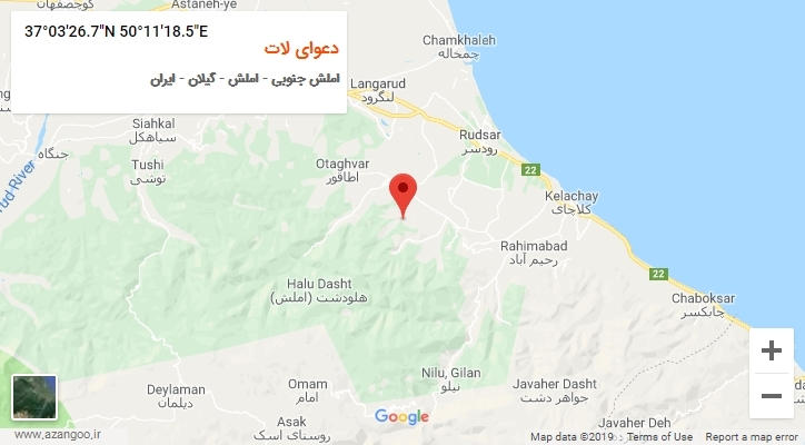 روستای دعوای لات بر روی نقشه