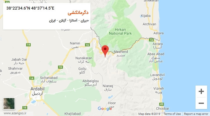 روستای دگرمانکشی بر روی نقشه
