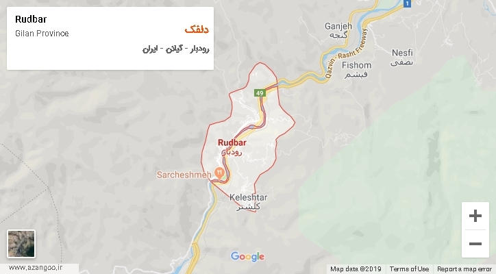 دهستان دلفک بر روی نقشه