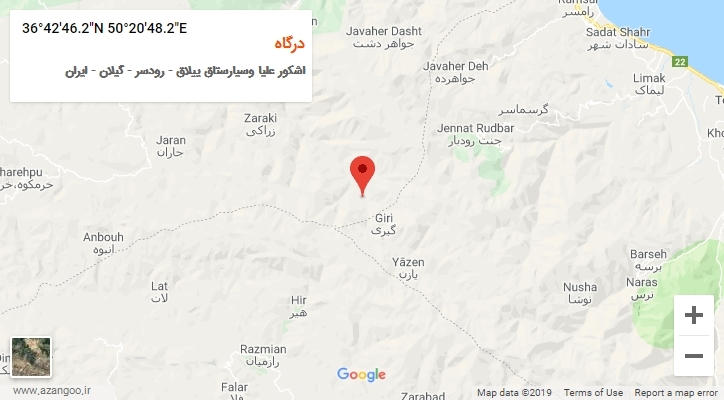 روستای درگاه بر روی نقشه