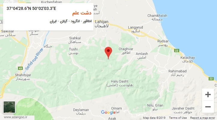 روستای دشت علم بر روی نقشه